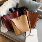 Faux Leather Crossbody Buckled Bag
