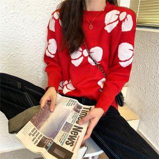 Long-sleeve Christmas Print Sweater