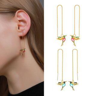 Faux Crystal Bird Fringed Earring