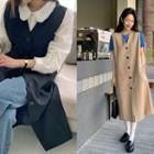 Button-up Midi Vest Dress