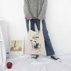 Printed Canvas Tote Bag Shopping Cart - One Size