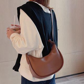 Genuine Leather Crossbody Hobo Bag