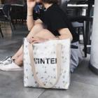 Transparent Panel Canvas Tote Bag