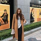 Single-breasted Long Coat With Belt
