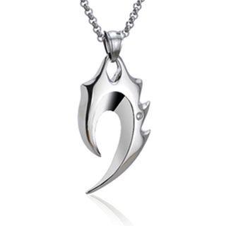 Pendant Stainless Steel / Leather Cord Necklace (various Designs)