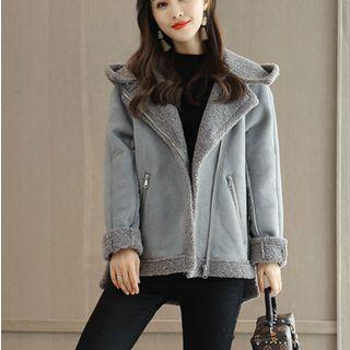 Hooded Suede Jacket
