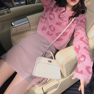 Animal Print Sweater / Cardigan