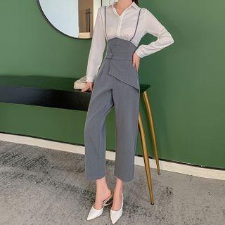 Plain Irregular  Jumper Pants