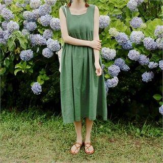 Sleeveless Cotton Midi Dress