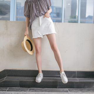 Fray Hem Miniskirt