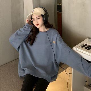 Number Embroidered Pullover