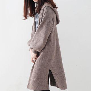 Hooded Long Knit Jacket