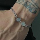 Cube Chain Bracelet 1 Pc - Silver - One Size