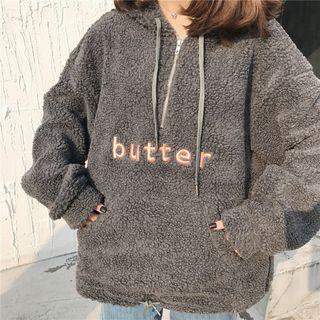 Fleece Lettering Hoodie