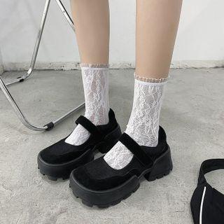 Platform Adhesive Tab Mary Jane Flats