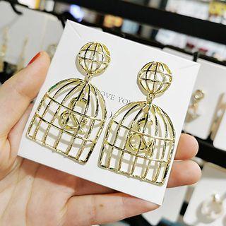 Cage Dangle Earring 1 Pair - As Shown In Figure - One Size