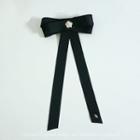 Flower Faux Pearl Ribbon Hair Clip 1 Pc - Flower Faux Pearl - Black - One Size