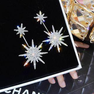 Rhinestone Star Swing Earring As Shown In Figure - One Size