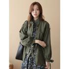 Stand-collar Beribboned Parka