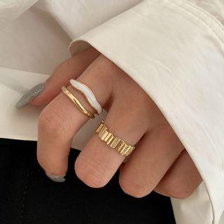 Layered Glaze Alloy Open Ring