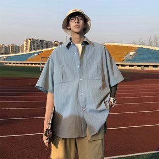 Short-sleeved Plain Shirt