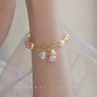 Freshwater Pearl Alloy Bracelet White & Champagne Gold Freshwater Pearl - Gold - One Size