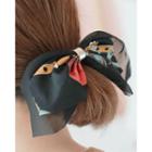 Scarf Print Chiffon Bow Hair Tie