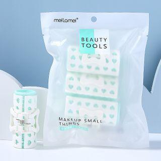 Set Of 3: Hair Roller 3 Piece - White & Green - 5cm