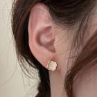 Set Of 6: Cat Eye Stone Stud Earring Set Of 6 - Geometric - Gold - One Size