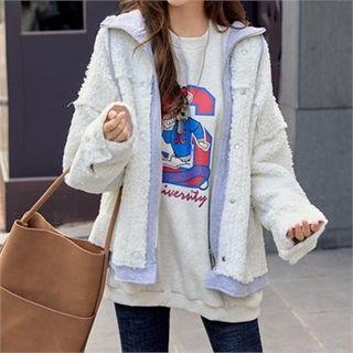 Inset Hoodie Sherpa-fleece Jacket