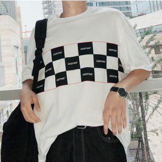 Checked Short Sleeve T-shirt