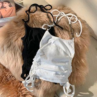 Chain-strap Drawstring Camisole Top