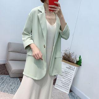 3/4-sleeve One Buttoned Blazer