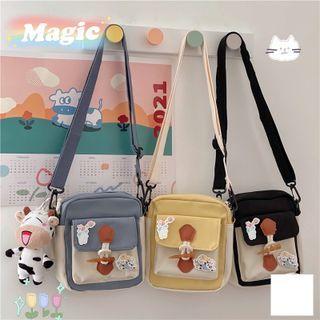 Two-tone Toggle Crossbody Bag