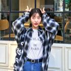 Extra Long-sleeve Lettering T-shirt