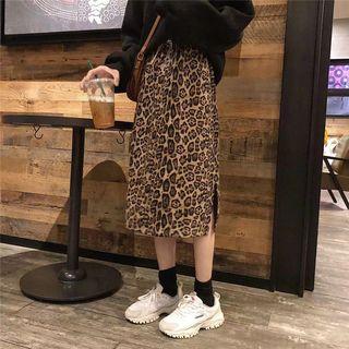 Leopard A-line Skirt As Figure - One Size