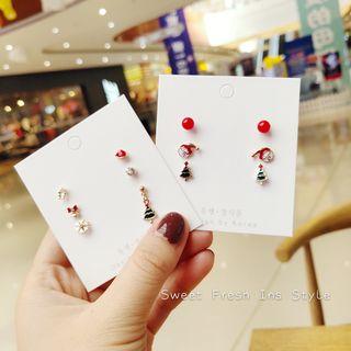 Set Of 6: Christmas Stud Earring