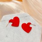 Heart Stud Earring 1 Pair - Heart - One Size