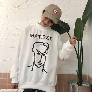 Turtleneck Printed Pullover
