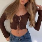 Long Sleeve Tie-front Cardigan