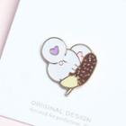 Cartoon Mouse Brooch Mouse / Ice-cream - One Size