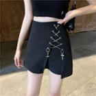 Chain Slit Mini A-line Skort
