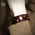 Perforated Genuine Leather Bracelet