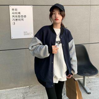 Color-block Single Breasted Jacket
