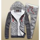 Set: Paisley Print Hooded Jacket + Sweatpants
