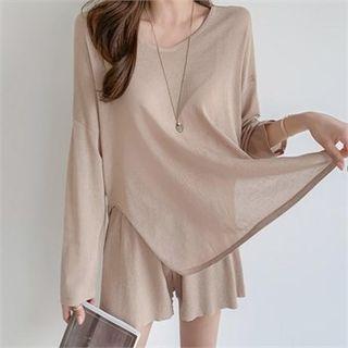 Set: Dip-back Top + Band-waist Shorts