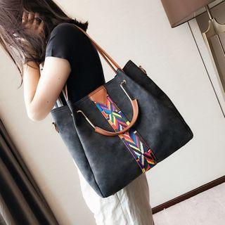 Set: Patterned Panel Crossbody Bag + Shoulder Bag