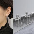 Chained Alloy Fringed Earring 1 Pair - Silver - One Size