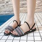 Fringed Trim Sandals