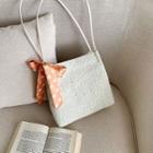 Floral Embroidered Tote Bag Off-white - One Size